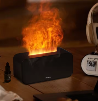 nawilżacz powietrza z dyfuzorem olejków eterycznych mini płomień z światłem LED